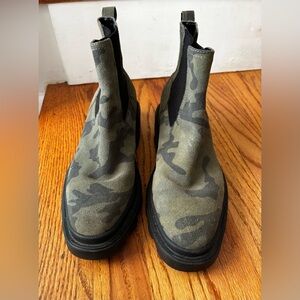 Sanctuary Brand - Tredon Camouflage Leather Pull On Boots - size 6.5